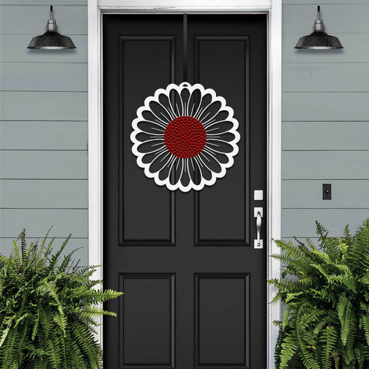 Metal Flower Door Wreath Monogram House Sensations Art   