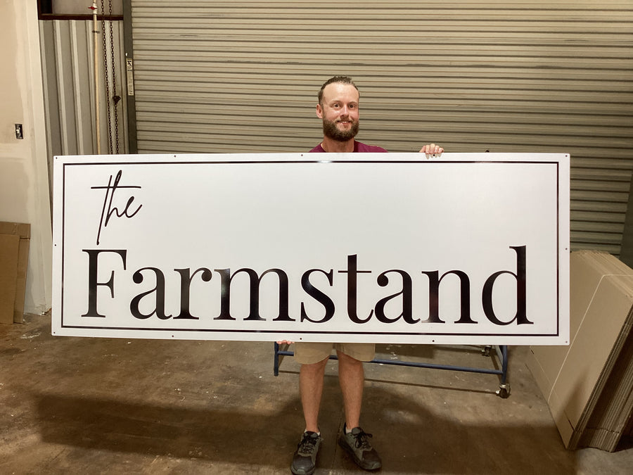 Custom Business Sign, Aluminum Composite UV Printed Outdoor Storefront Sign