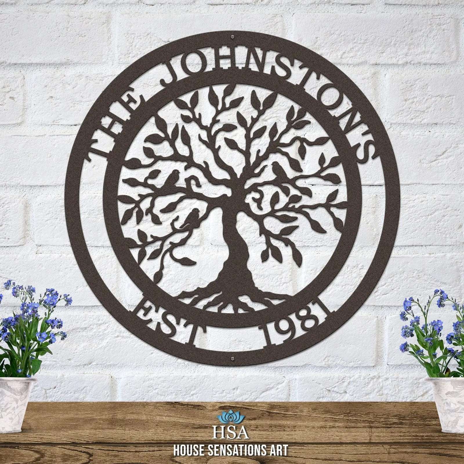 Olive Tree of Life Family Established Sign Tree of Life Sign House Sensations Art   