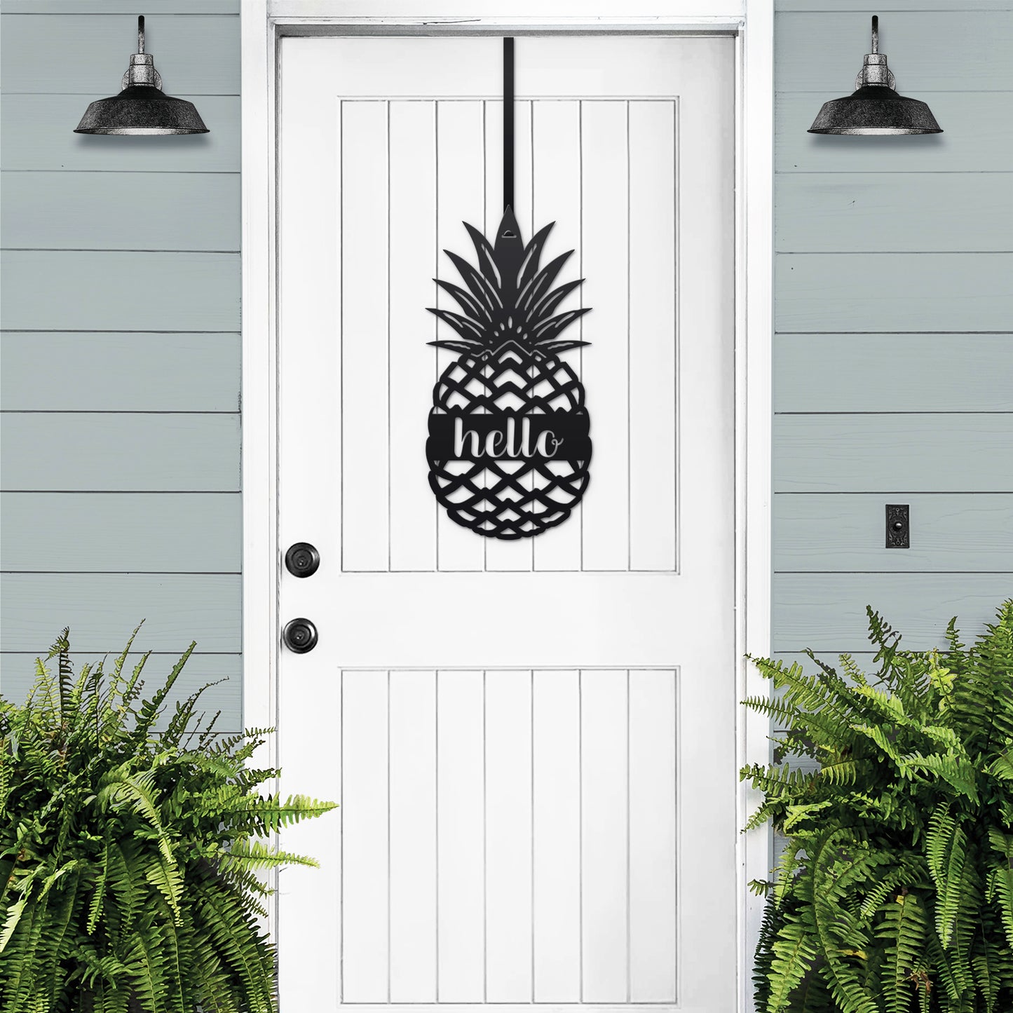 Hello Pineapple Front Door Sign