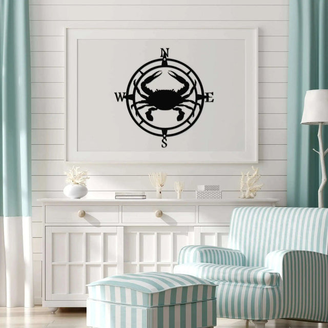 Custom Compass Wall Decor – Nautical Metal Art for Home or Office - HouseSensationsArt