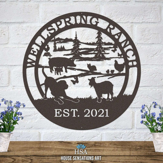 Custom Farm Metal Sign – Rustic Wall Decor for Barns & Farmhouses - HouseSensationsArt