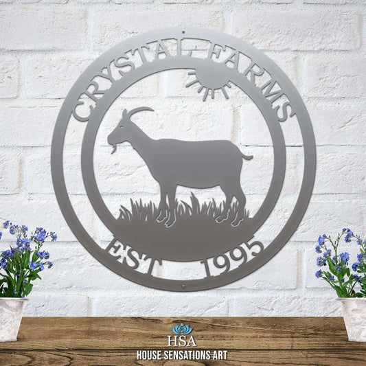 Custom Goat Metal Sign for Barns, Farmhouses & Outdoor Decor - HouseSensationsArt