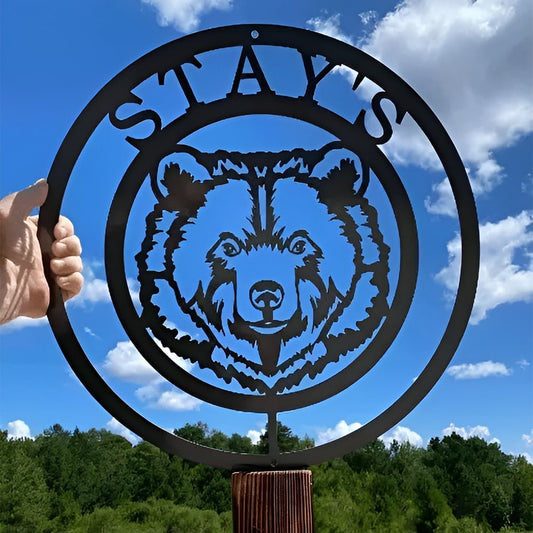 Custom Metal Bear Signs – Rustic Wall Decor for Cabins & Lodges - HouseSensationsArt
