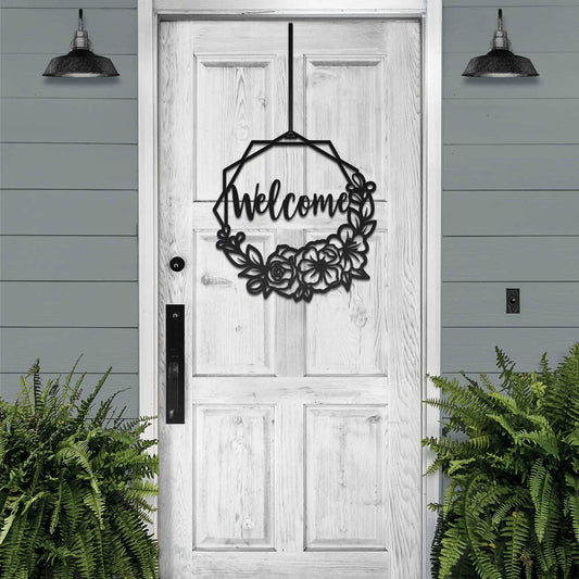 Custom Metal Door Signs – Elegant Floral Decor for Any Season - HouseSensationsArt