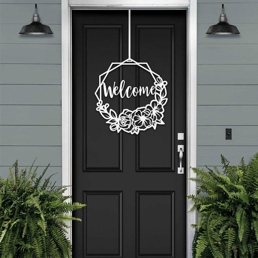 Custom Metal Door Signs – Elegant Floral Decor for Any Season - HouseSensationsArt