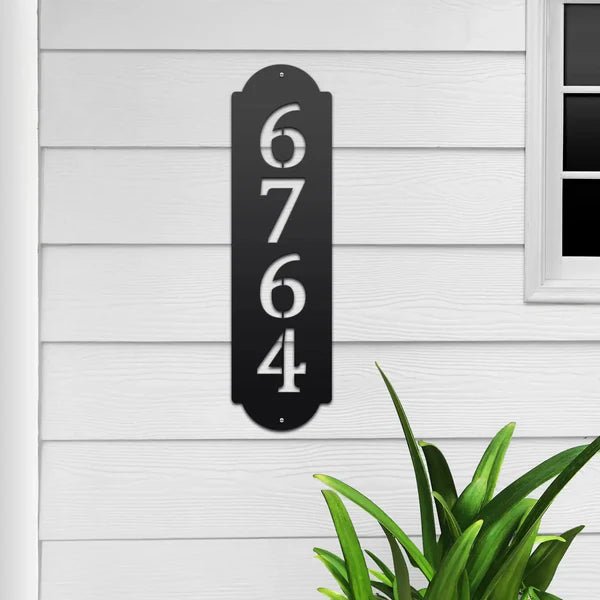 Custom Modern House Numbers – Sleek Metal Address Plaque - HouseSensationsArt