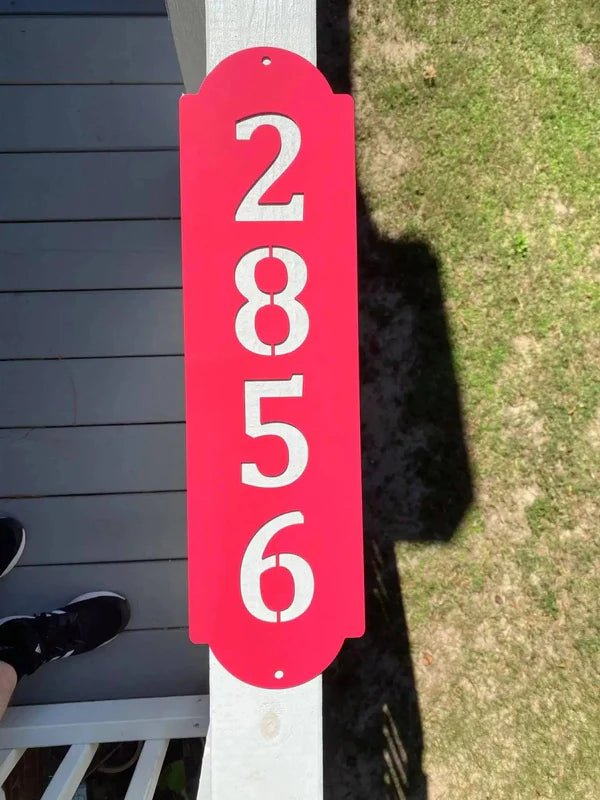 Custom Modern House Numbers – Sleek Metal Address Plaque - HouseSensationsArt