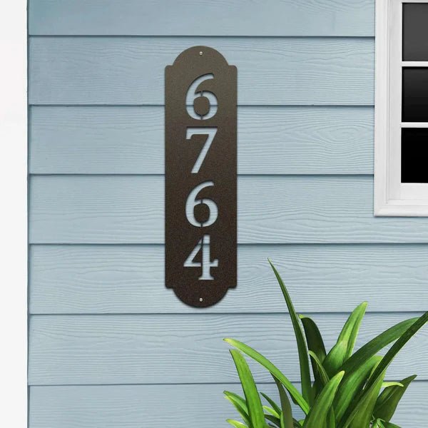 Custom Modern House Numbers – Sleek Metal Address Plaque - HouseSensationsArt