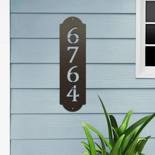 Custom Modern House Numbers – Sleek Metal Address Plaque - HouseSensationsArt