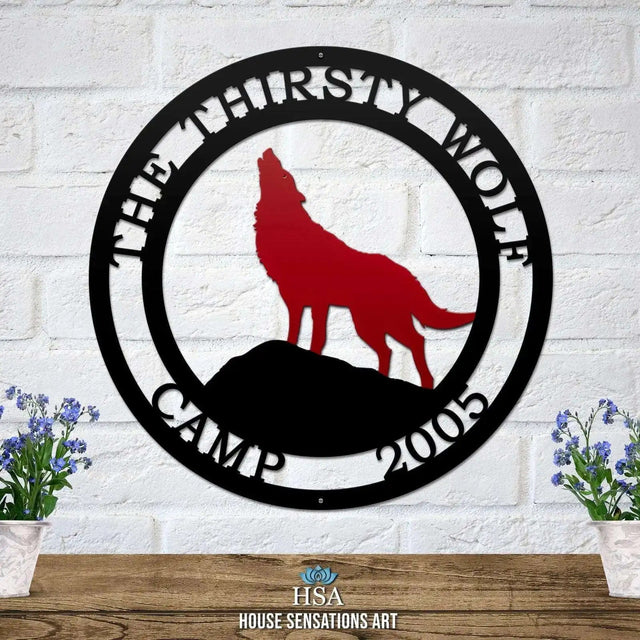 Custom Outdoor Wolf Decor for Cabins, Ranches & Gardens - HouseSensationsArt