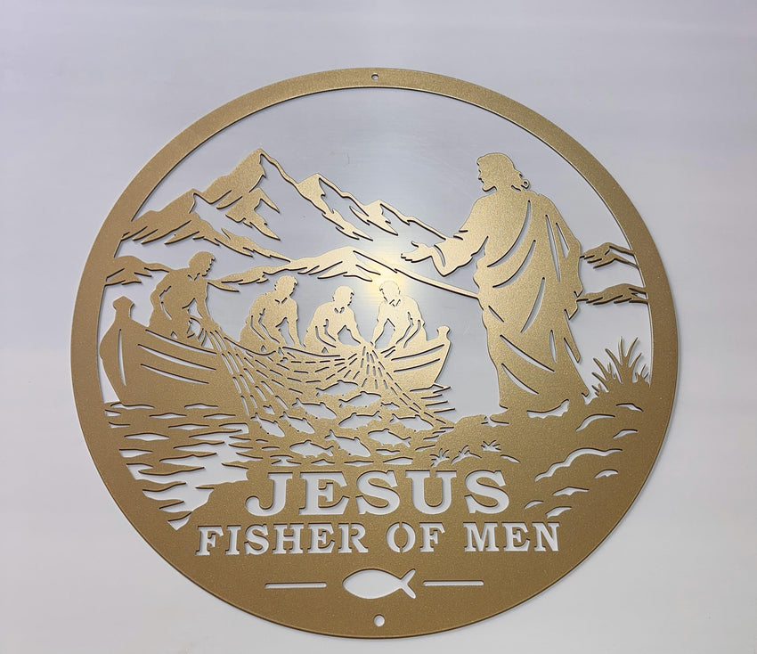 Jesus Fisher Of Men Christian Metal Wall Art