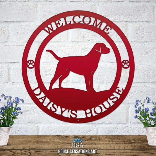 Labrador House Signs – Custom Metal Decor for Dog Lovers - HouseSensationsArt