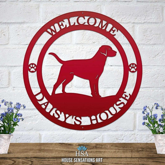 Labrador House Signs – Custom Metal Decor for Dog Lovers - HouseSensationsArt