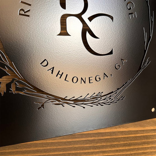 Laser Cut Steel Business Logo Sign – Custom Metal Office & Storefront Sign - HouseSensationsArt