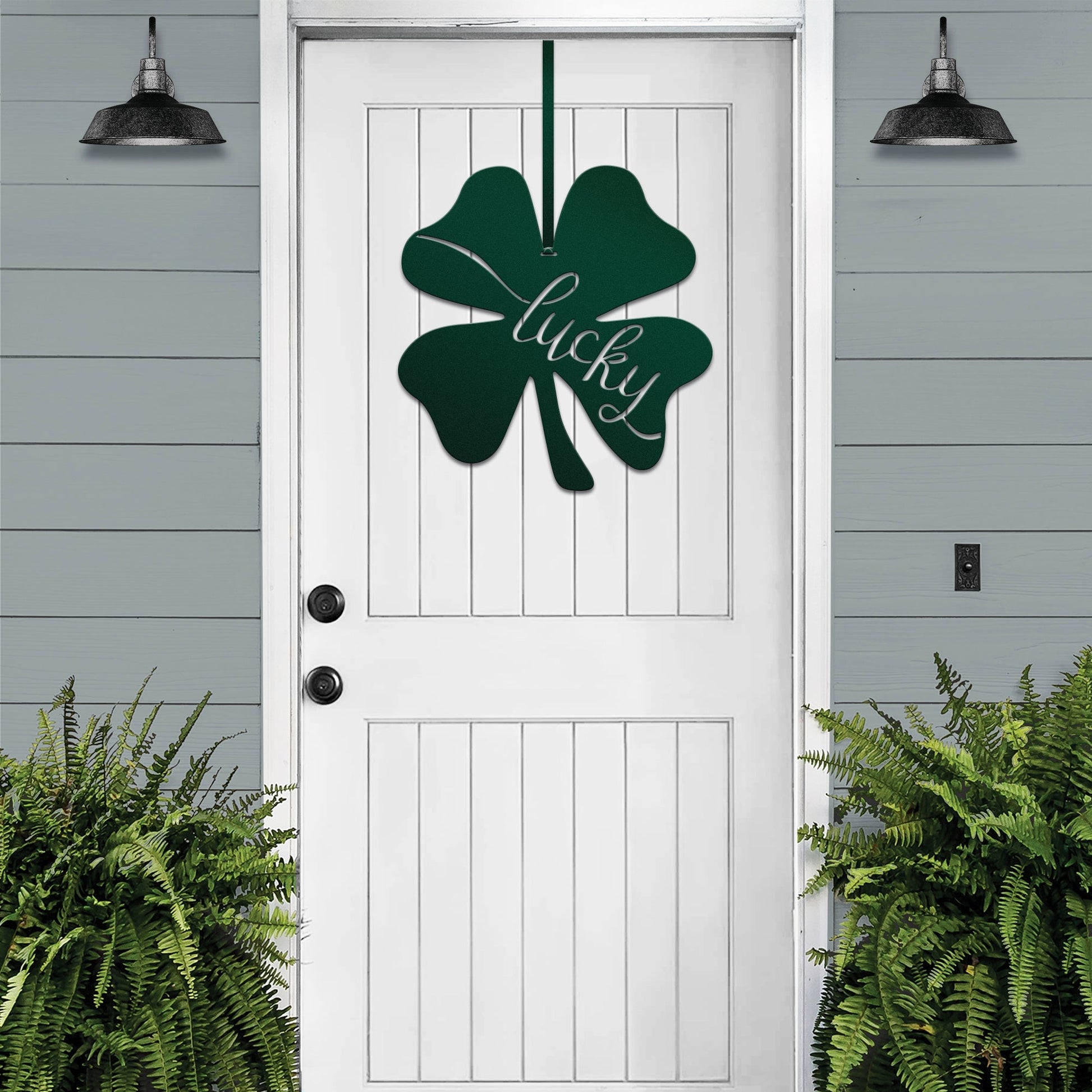Lucky Shamrocks – Festive Irish Metal Door Wreath for Any Season - HouseSensationsArt
