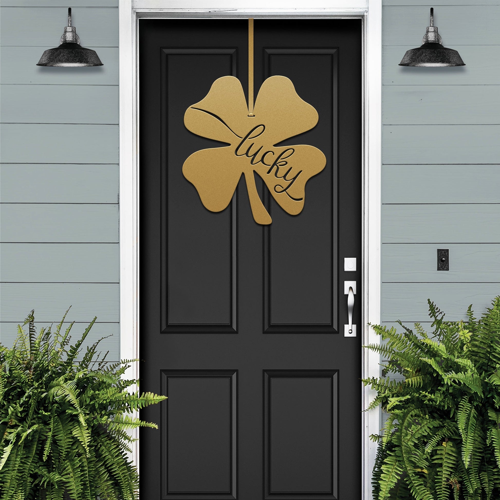 Lucky Shamrocks – Festive Irish Metal Door Wreath for Any Season - HouseSensationsArt