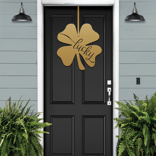 Lucky Shamrocks – Festive Irish Metal Door Wreath for Any Season - HouseSensationsArt