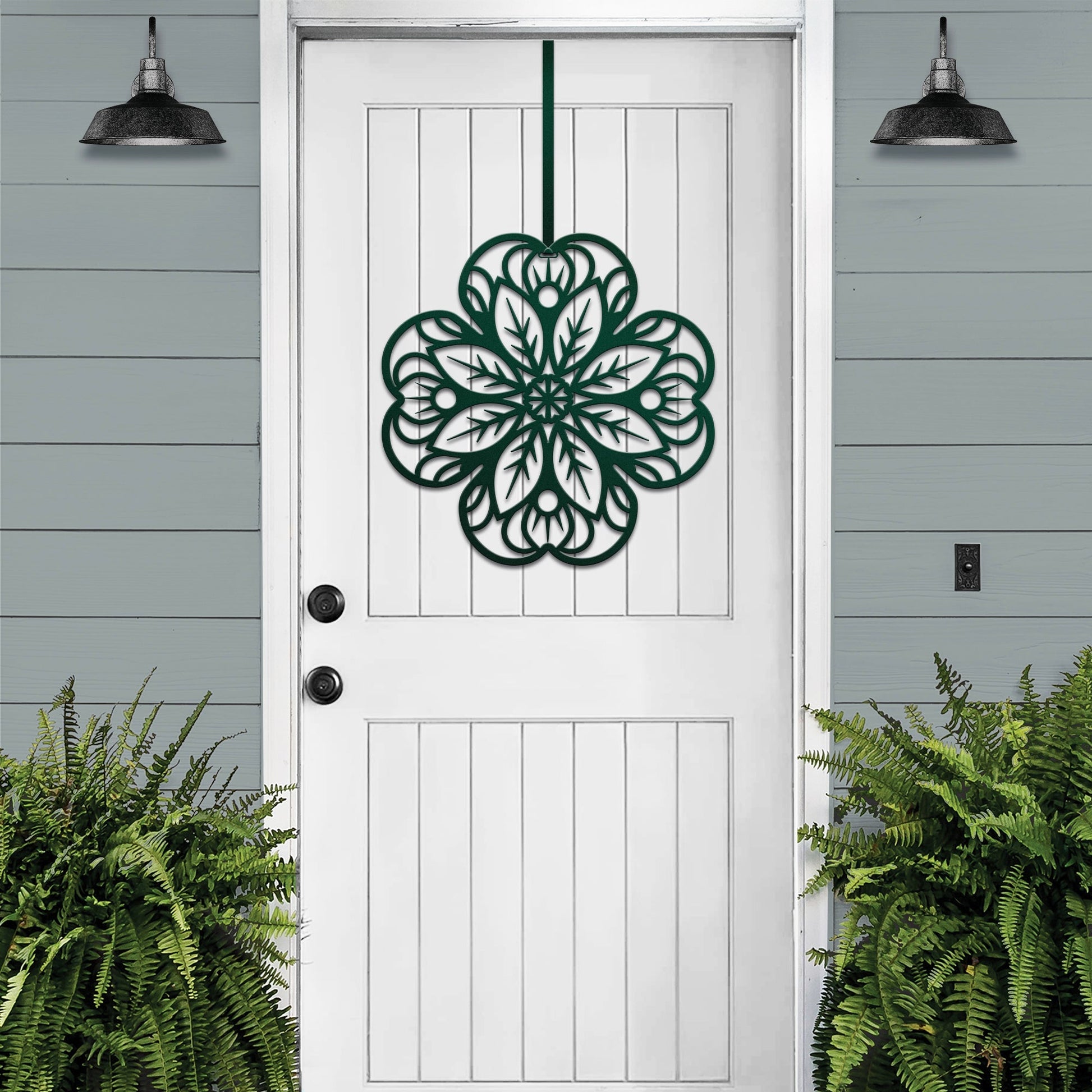 Metal Floral Mandala Door & Wall Art – Personalized Home Sign - HouseSensationsArt
