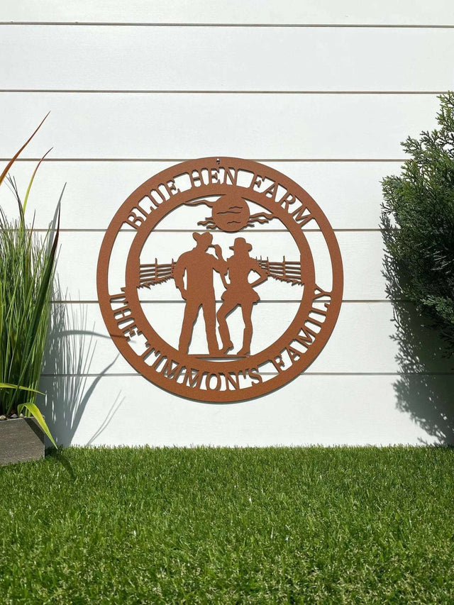 Personalized Cowgirl Sign – Rustic Western Metal Wall Art - HouseSensationsArt