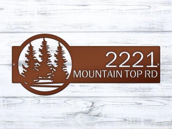 Personalized Custom Metal Address Signs for Outdoor Curb Appeal - HouseSensationsArt