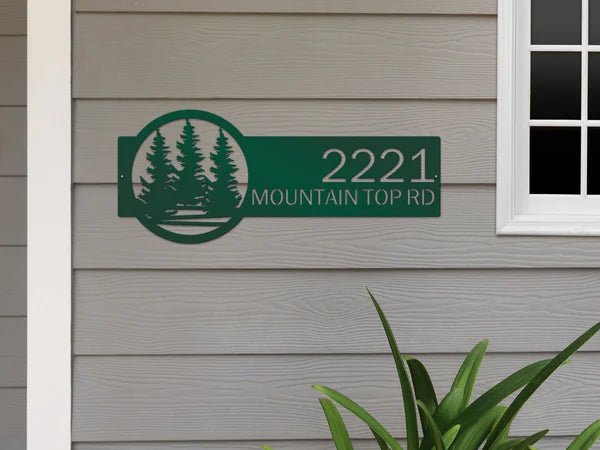 Personalized Custom Metal Address Signs for Outdoor Curb Appeal - HouseSensationsArt