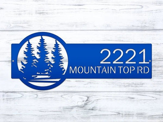 Personalized Custom Metal Address Signs for Outdoor Curb Appeal - HouseSensationsArt