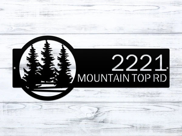 Personalized Custom Metal Address Signs for Outdoor Curb Appeal - HouseSensationsArt