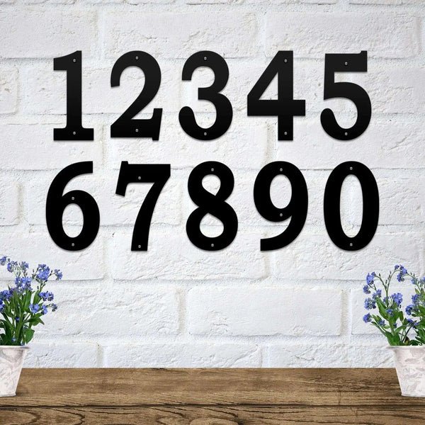 Personalized Custom Metal House Numbers – Durable Steel Plaque - HouseSensationsArt