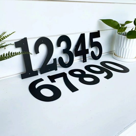 Personalized Custom Metal House Numbers – Durable Steel Plaque - HouseSensationsArt