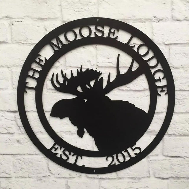 Personalized Moose Lodge Sign for Cabins, Homes & Outdoor Retreats - HouseSensationsArt