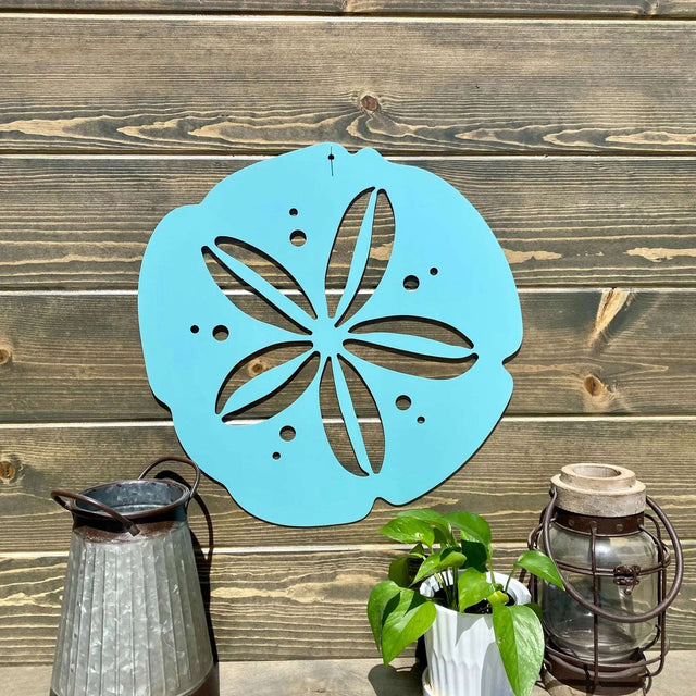 Personalized Sand Dollar Sign – Coastal Metal Wall Decor - HouseSensationsArt