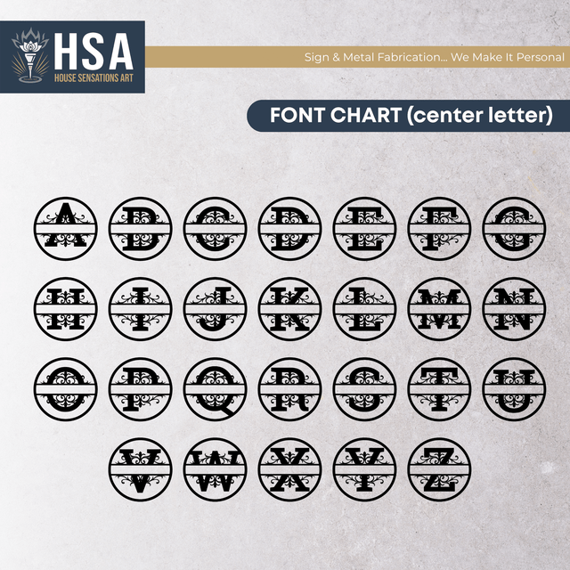 Round Regal Monogram – Personalized Family Name Wall Art - HouseSensationsArt