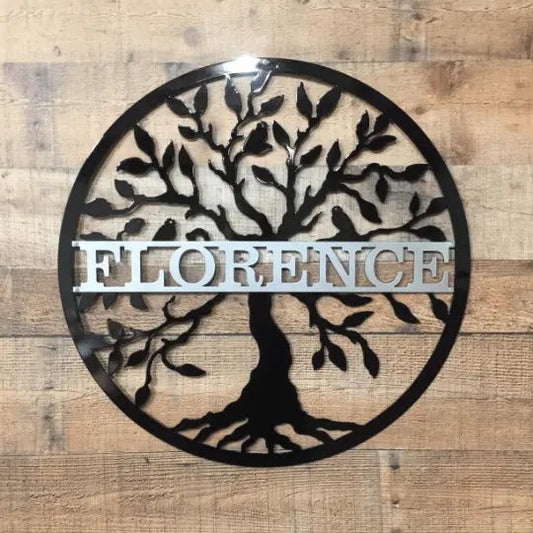 Two - Color Tree of Life with Family Name - HouseSensationsArt