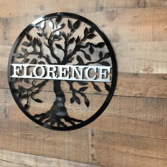 Two - Color Tree of Life with Family Name - HouseSensationsArt