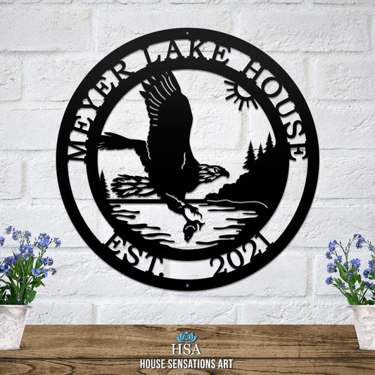 Custom Eagle Plaque for House Fronts & Patriotic Decor - HouseSensationsArt