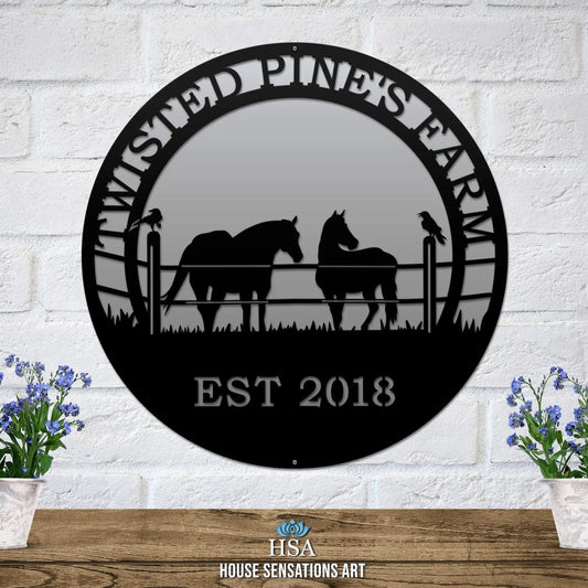Custom Raven and Horse Metal Art – Rustic Decor for Home & Farm - HouseSensationsArt