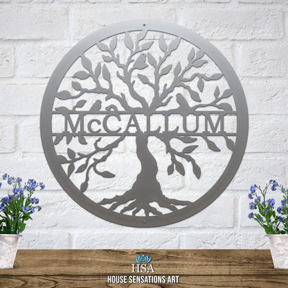 Personalized Last Name Tree of Life Tree of Life Sign House Sensations Art   