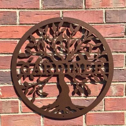 Personalized Last Name Tree of Life Tree of Life Sign House Sensations Art   