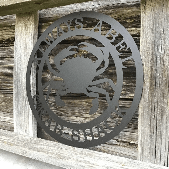 Personalized Crab Sign – Coastal, Nautical & Outdoor Decor - HouseSensationsArt
