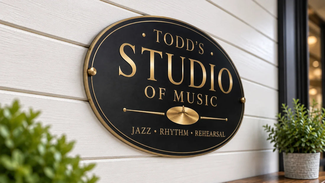 Premium business signage made from real steel and solid aluminum