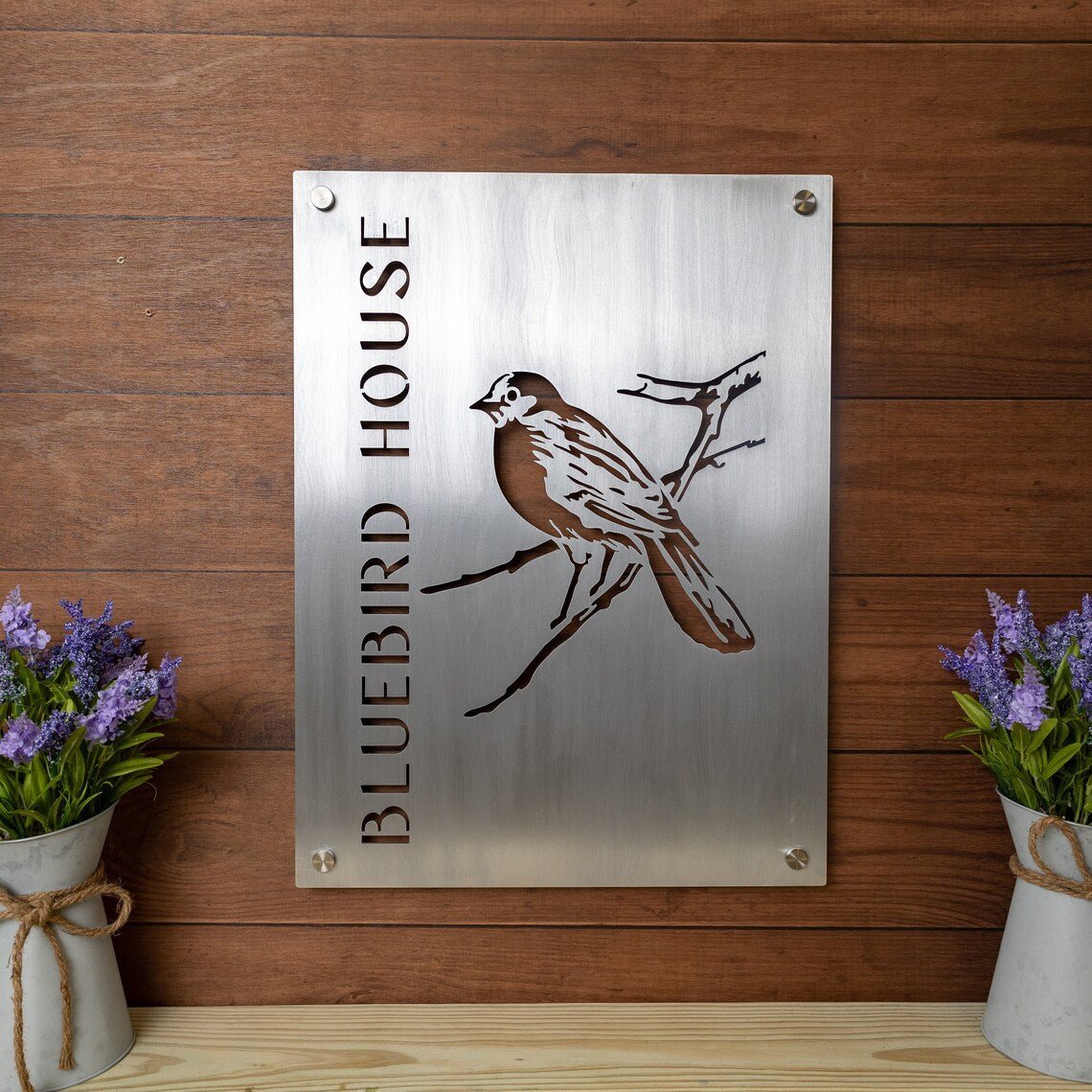 CUSTOM BRUSHED ALUMINUM SIGNS - STOREFRONTS & OFFICE LOGO DISPLAY - HouseSensationsArt