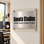 a sign for Sonata Studios, which is a music studio.