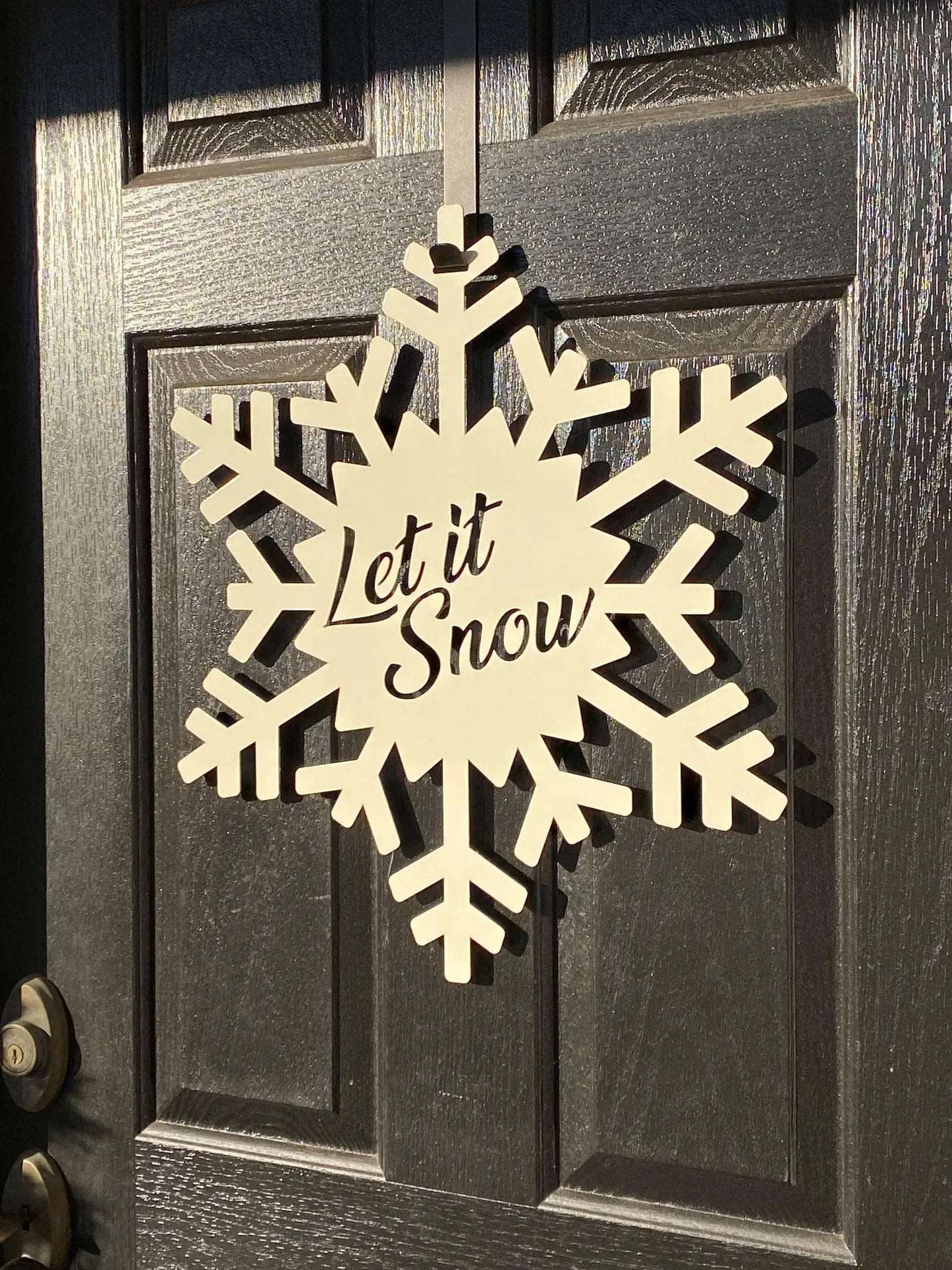 Let it Snow Snowflake Monogram Sign-Seasonal Decor-HouseSensationsArt