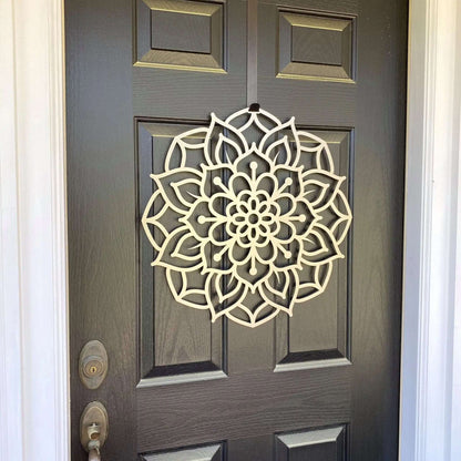 Lotus Mandala Door Wreath Monogram House Sensations Art   