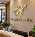 Custom 3D Individual Cut Brushed Gold Business Sign, Raised Logo Wall Art for Office Decor