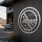 Personalized Airplane Sign – Custom Metal Wall Art for Pilots