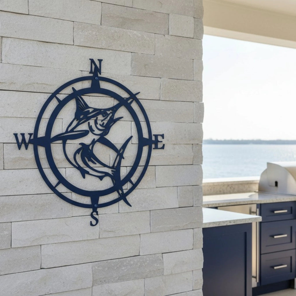 Personalized Marlin Wall Decor – Custom Nautical Metal Fish Wall Art