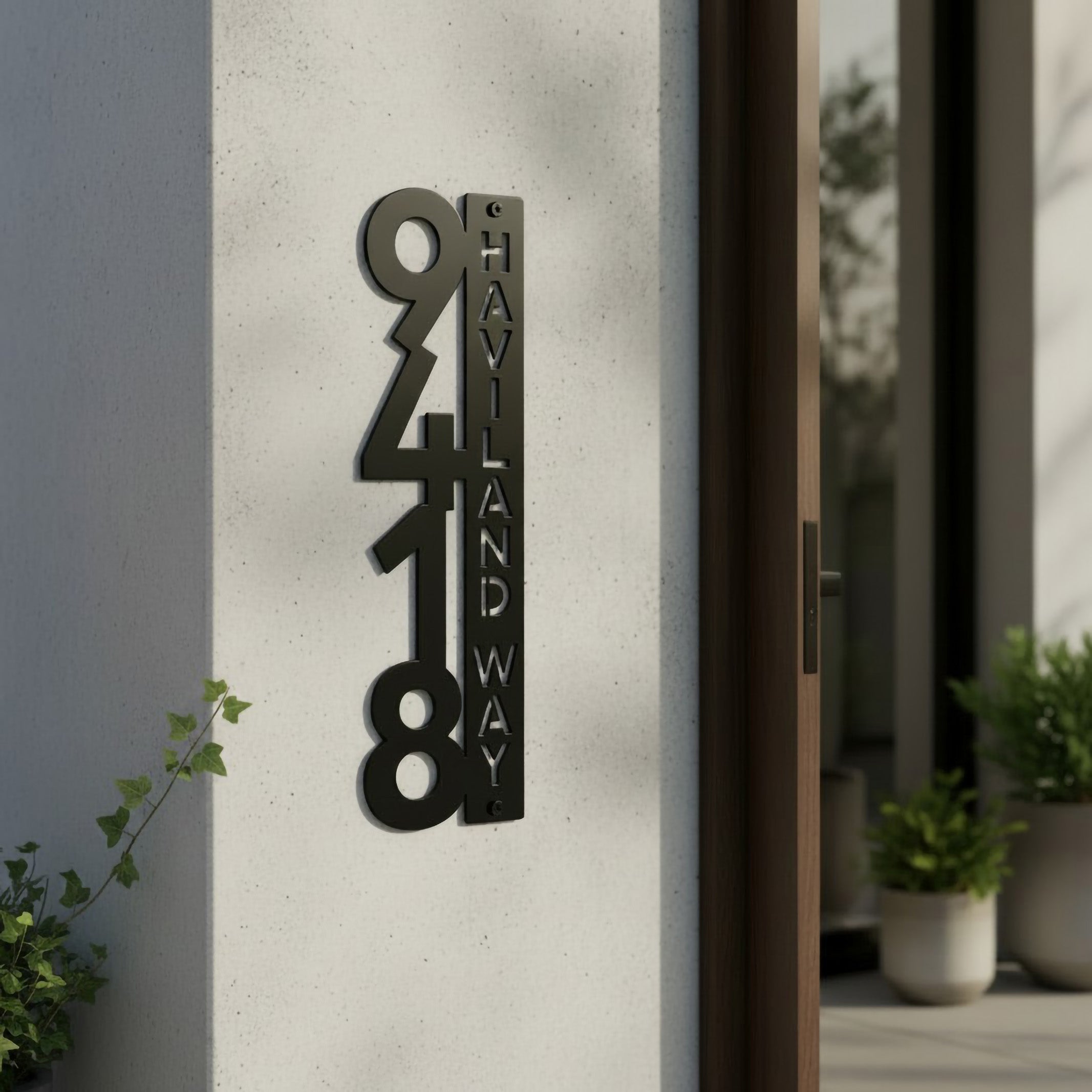 Letrero vertical con dirección de casa – Letrero personalizado con número de casa para buzón – Letreros de dirección para exteriores resistentes a la intemperie para decoración del hogar y regalo de inauguración