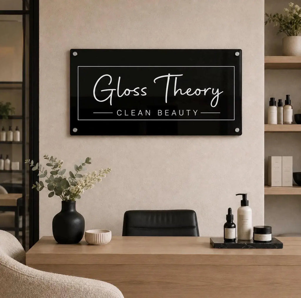 Custom Business Sign, Acrylic Business Logo for Lobby & Office Decor